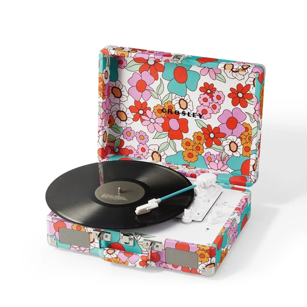 Crosley Cruiser Plus Turntable Two-way Bluetooth (Groovy Floral)