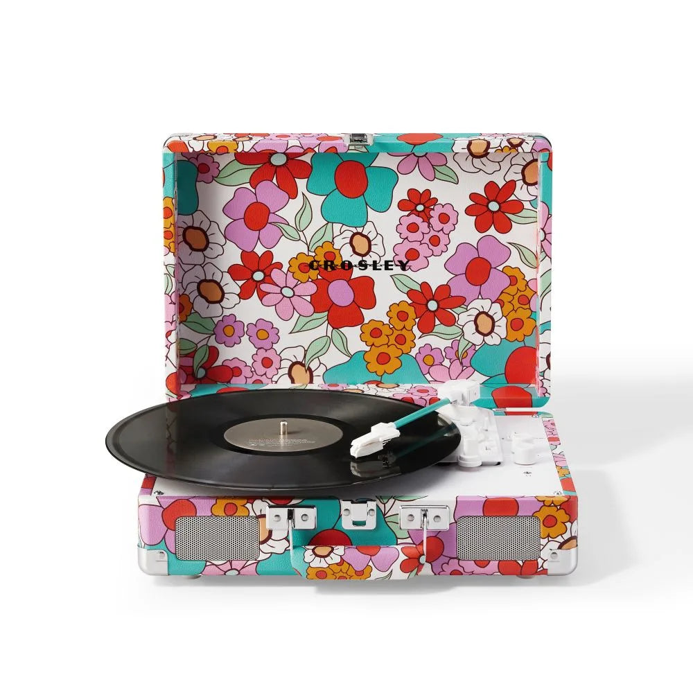 Crosley Cruiser Plus Turntable Two-way Bluetooth (Groovy Floral)