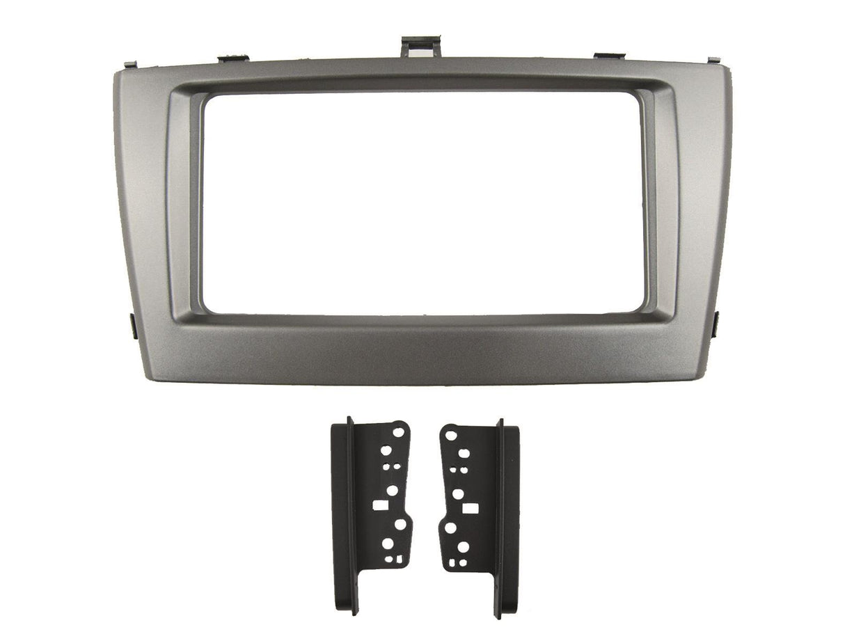 2-DIN frame for Toyota Avensis T27, silver