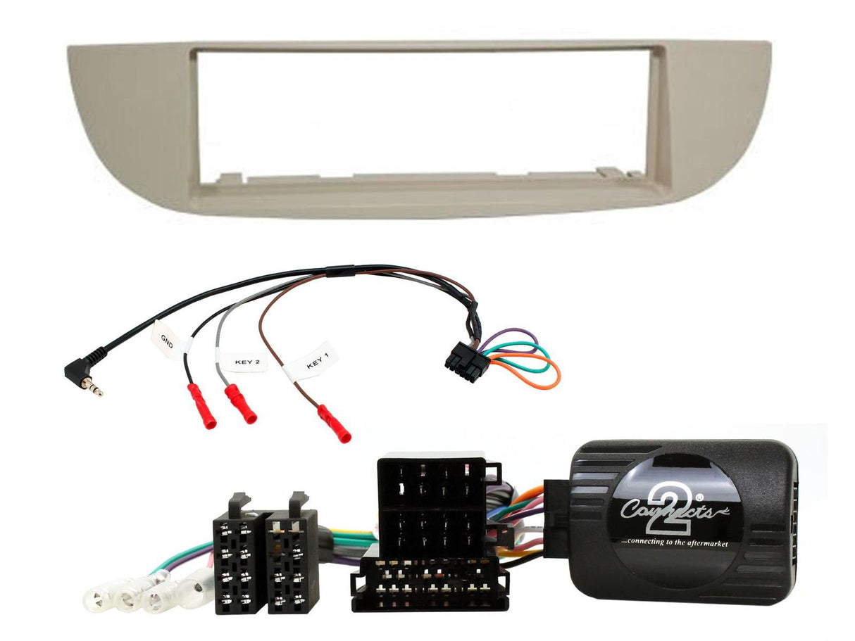 Apple Carplay / Android Auto in Fiat 500 Beige interior ( 2007-2015)
