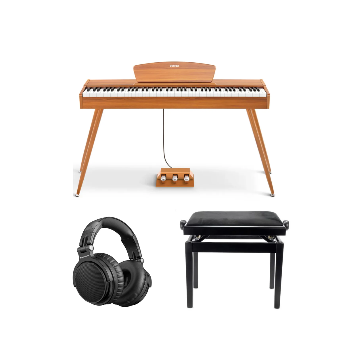 Donner DDP-80 Electric Piano Wood Complete Package