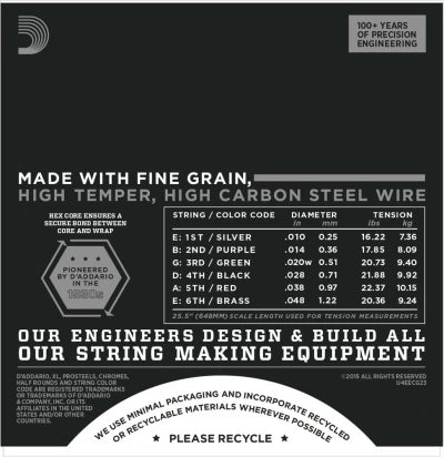 Daddario ECG23 Guitar Strings (Extra Light 10-48)