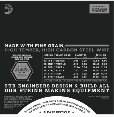 Daddario ECG24 Guitar Strings (Jazz Light 11-50)