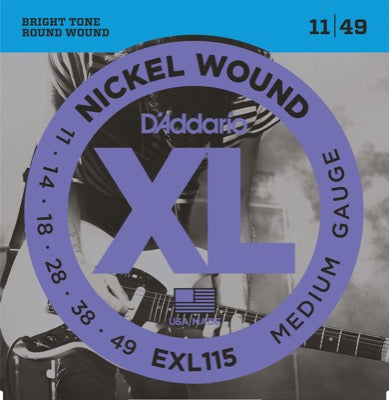 Daddario EXL115 Guitar Strings (Medium 11-49)