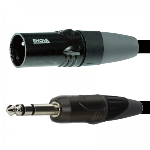 Enova mikrofonkabel XLR han til stereo jack 4 meter