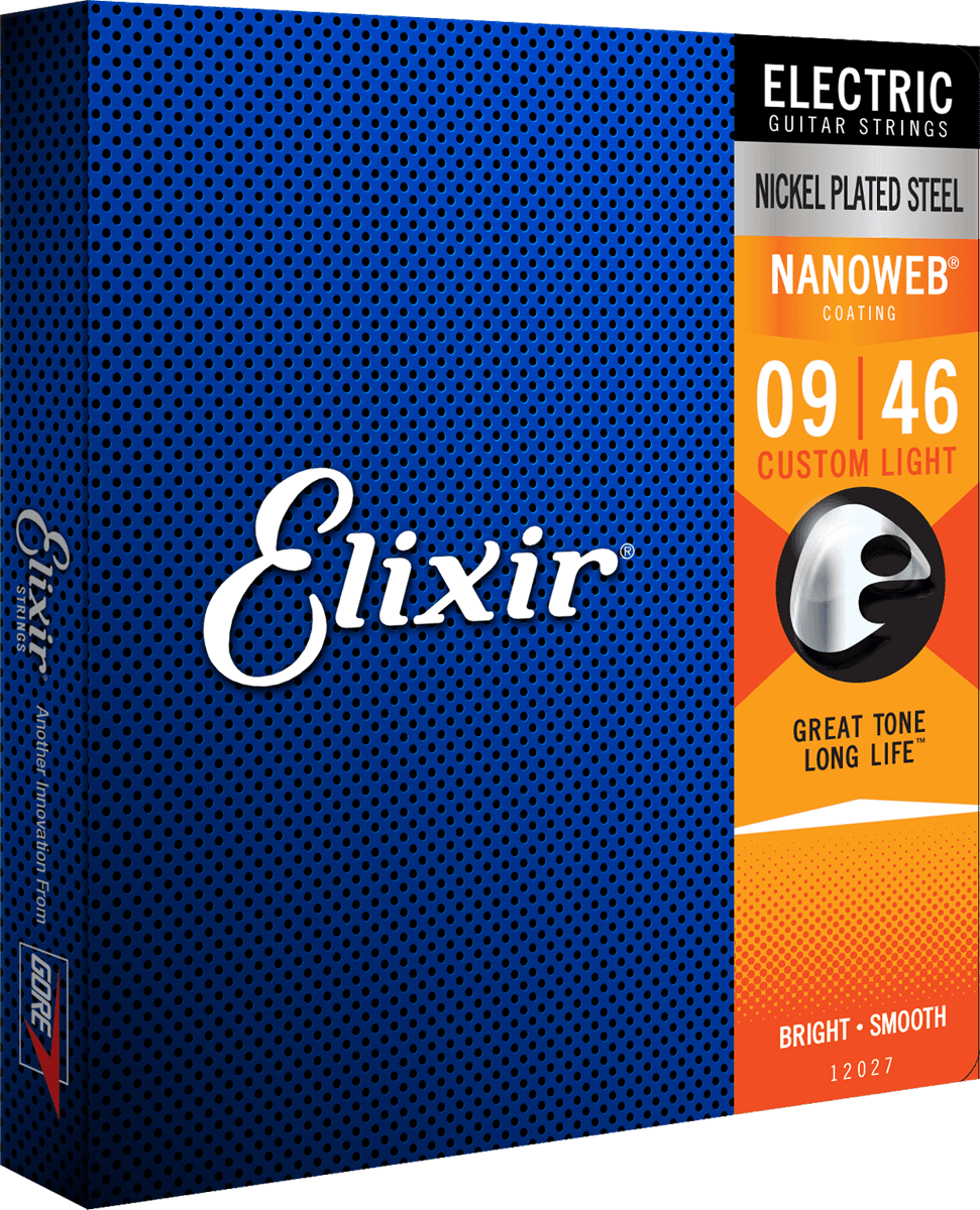 Elixir Nanoweb Guitar Strings (Custom Light 09-46)