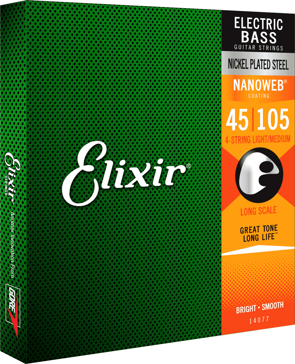 Elixir Nanoweb Nickel Bass String (Medium 45-105)
