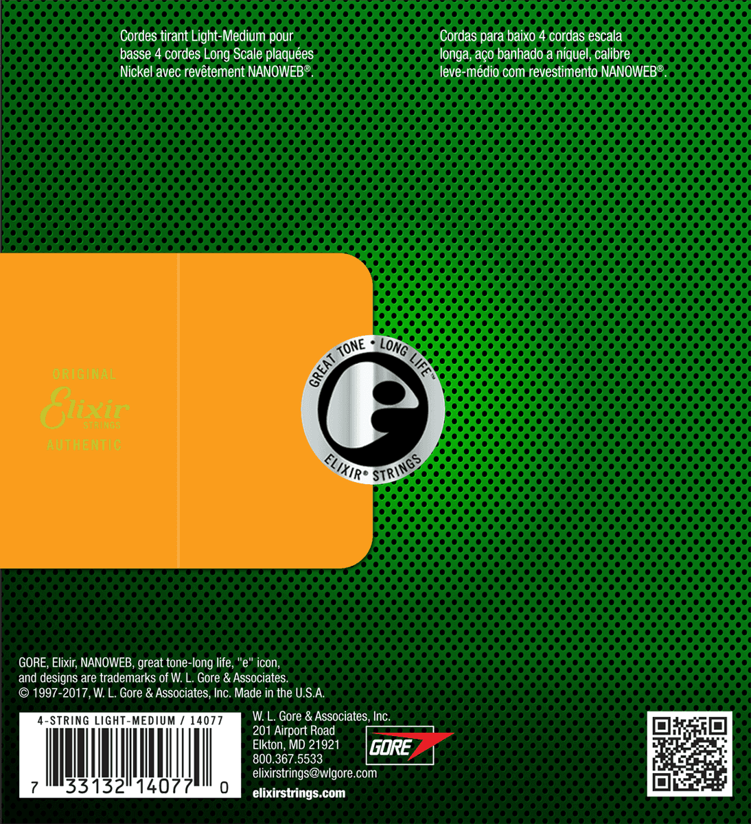 Elixir Nanoweb Nickel Bass String (Medium 45-105)