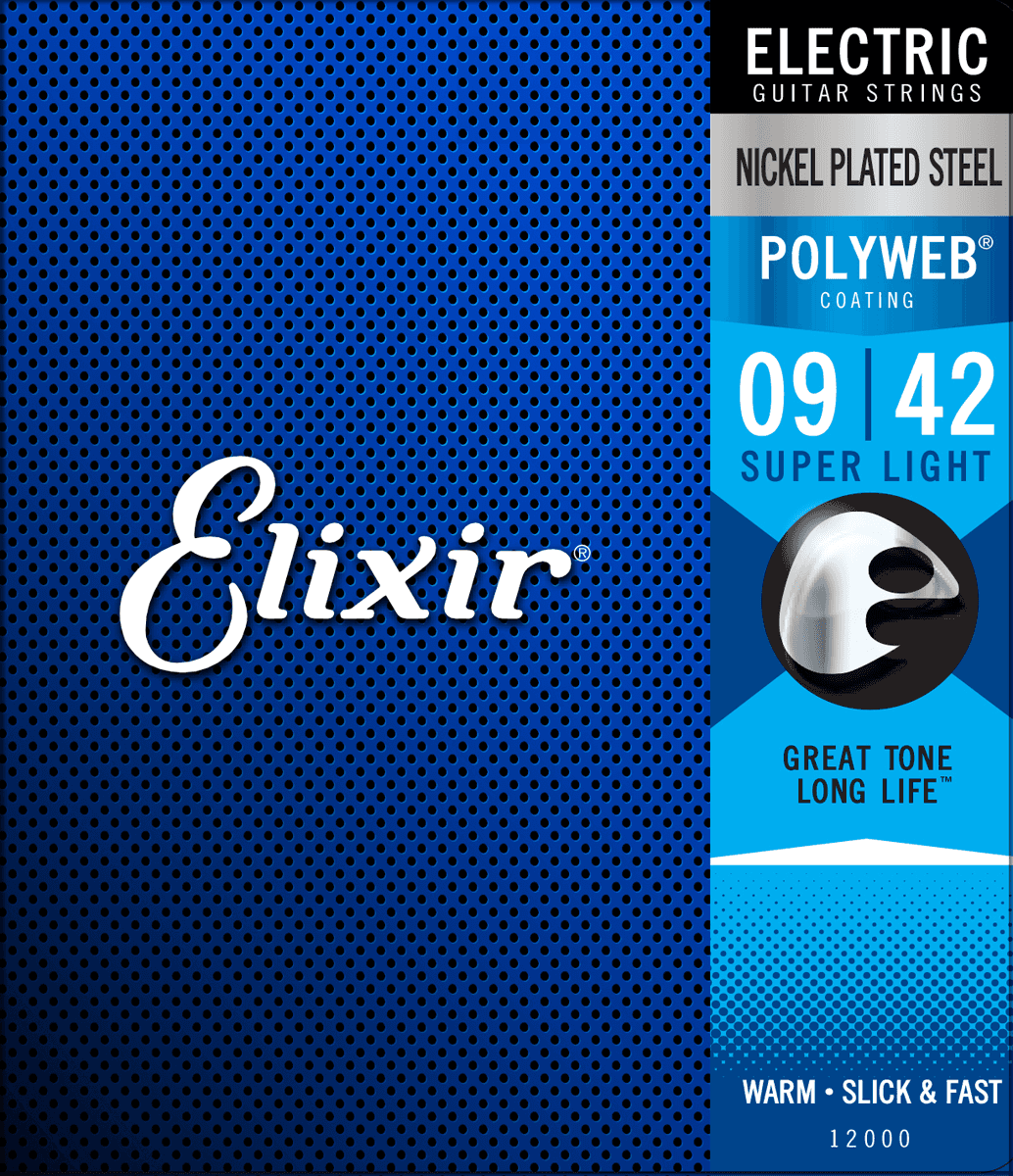 Elixir Polyweb Guitar Strings (Super Light 09-42)