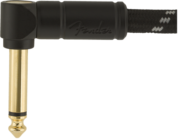 Fender Deluxe Instrument Cable, 3m, angled connector (Black Tweed)