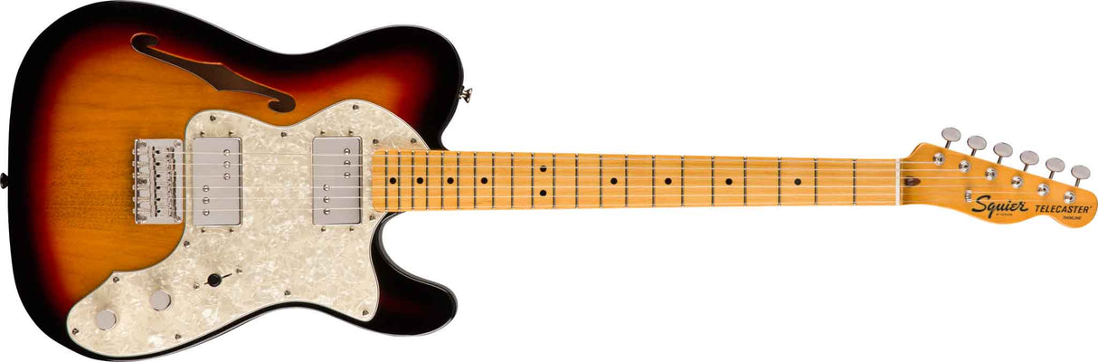 Fender Squier Classic Vibe '70s Custom Telecaster Thinline Electric Guitar (Sunburst)