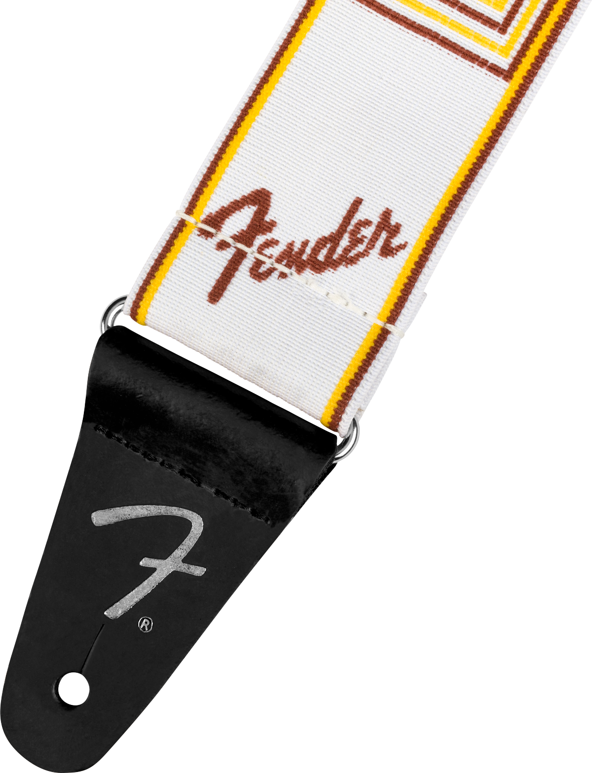 Fender Weighless Guitar Strap (White/Yellow/Brown, 2")