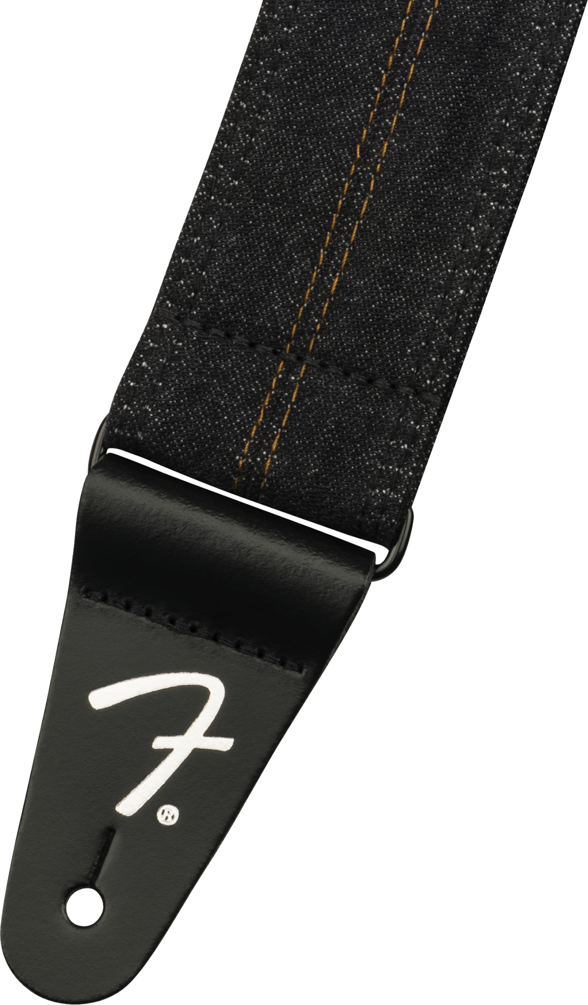 Fender x Wrangler Denim Guitar Strap (Washed Black Stitch, 2")