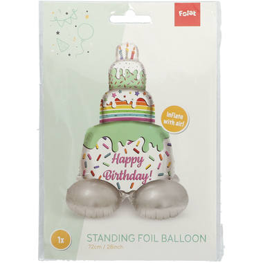 Foil balloon 'Happy Birthday! Cake (72 cm)