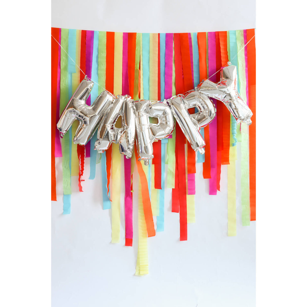 Foil balloon 'Happy' Silver (36cm)