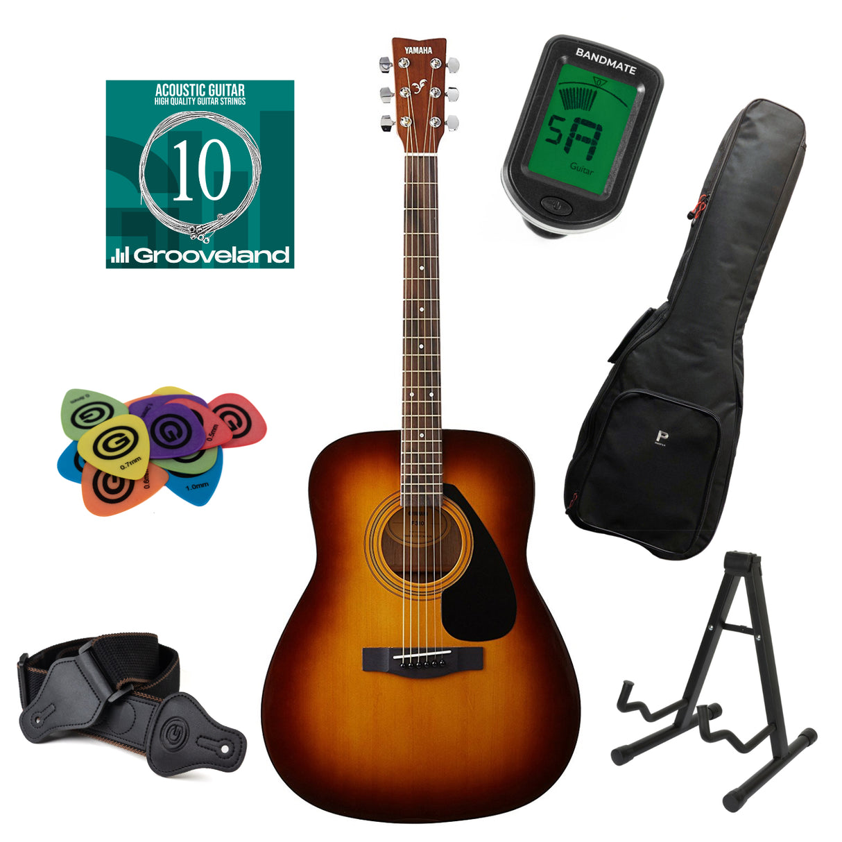 Yamaha F310 Folk Guitar Starter Kit (Tobacco Brown Sunburst)
