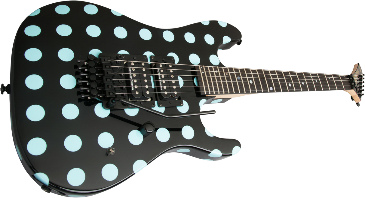 Kramer Guitars NightSwan El-Guitar (Black with Blue Polka Dots )