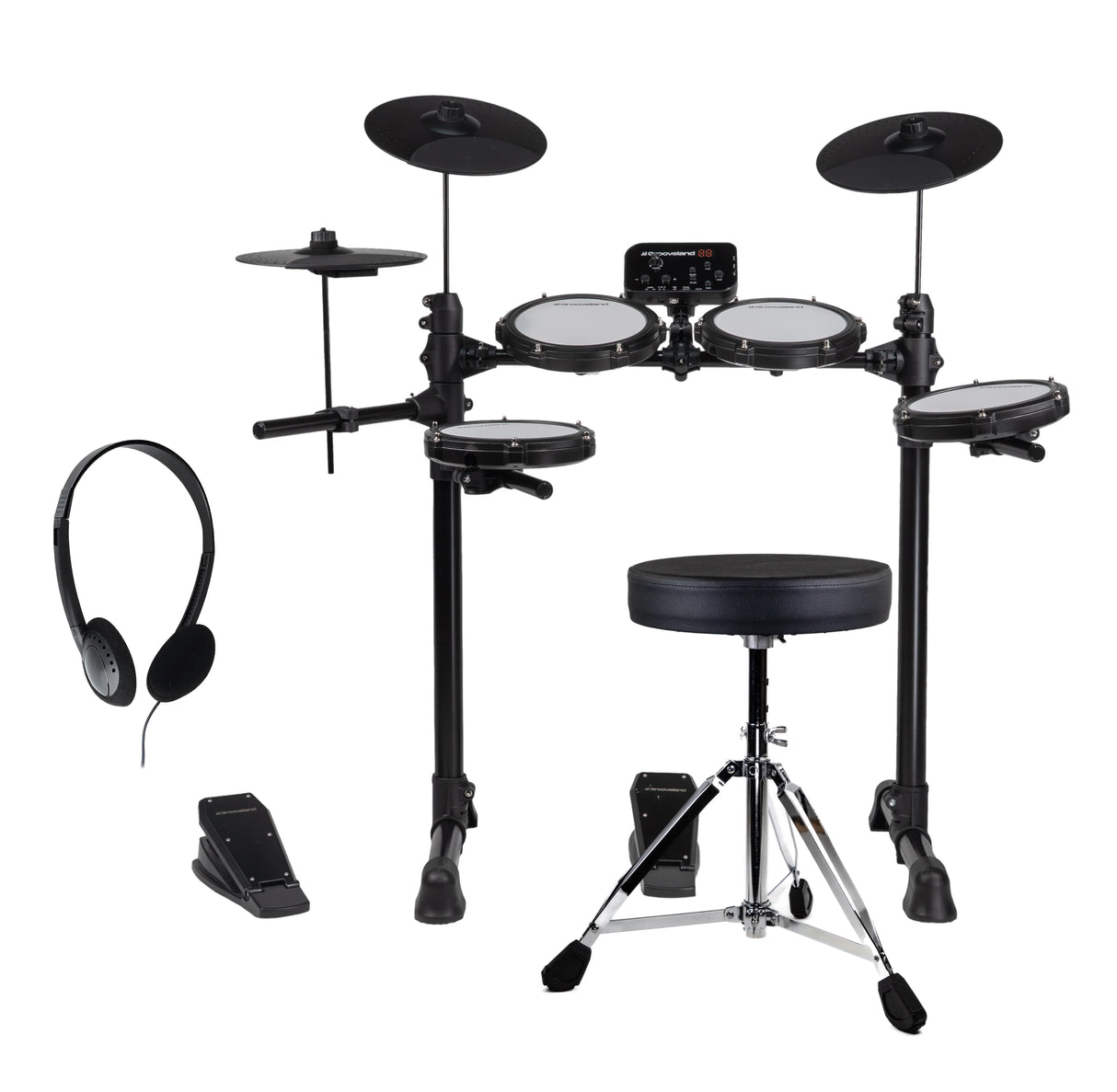 Grooveland ED100 Electric Drum Kit Complete Package