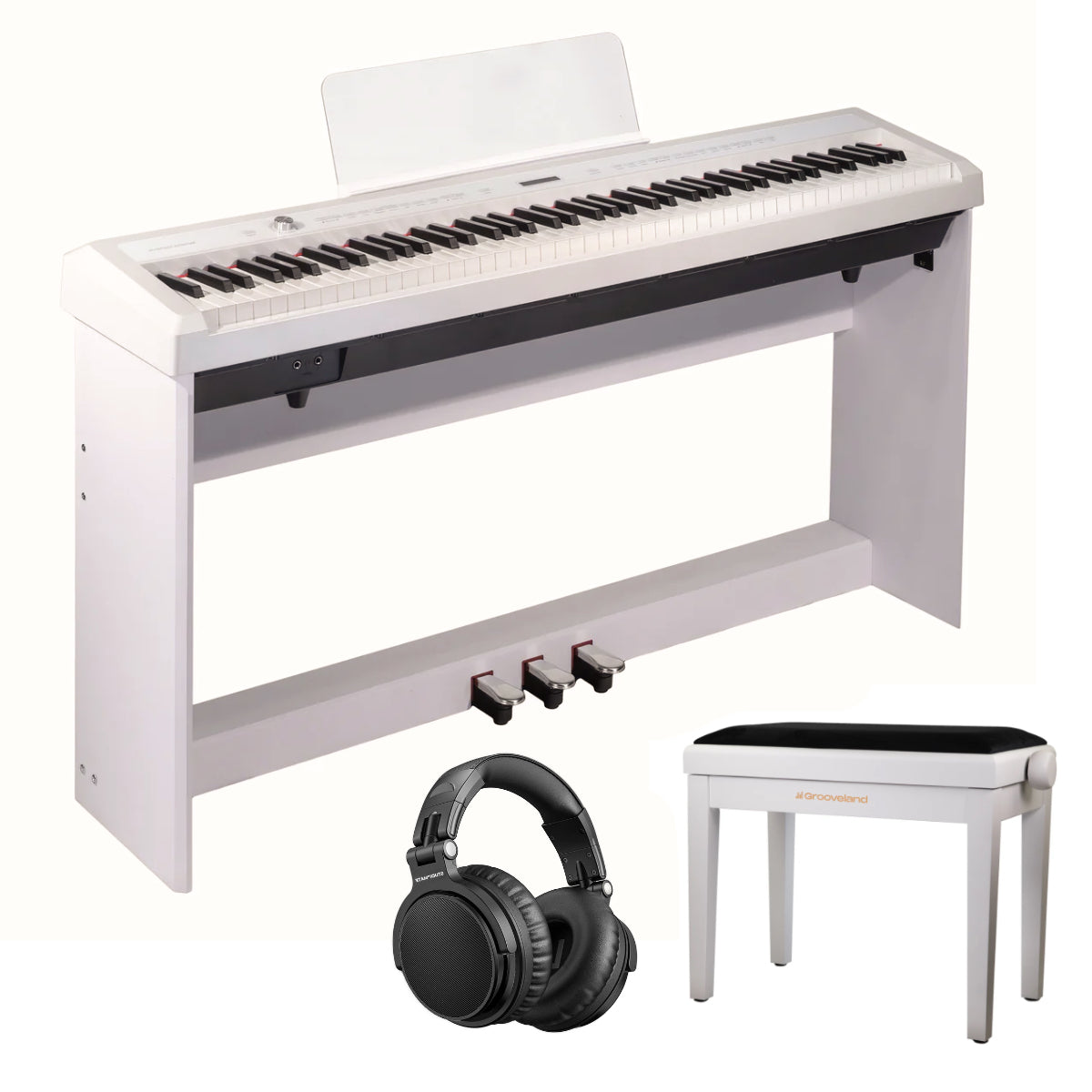 Grooveland P22 complete Piano Pack, White