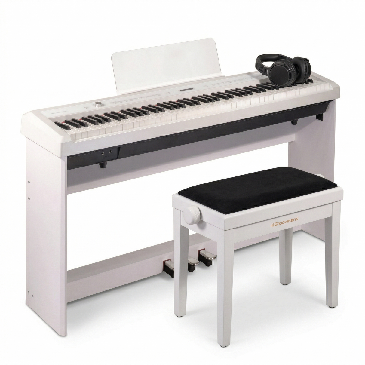 Grooveland P22 complete Piano Pack, White