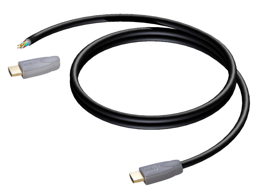 ProCab HDMI kabel, 1 ende u/stik 4 meter