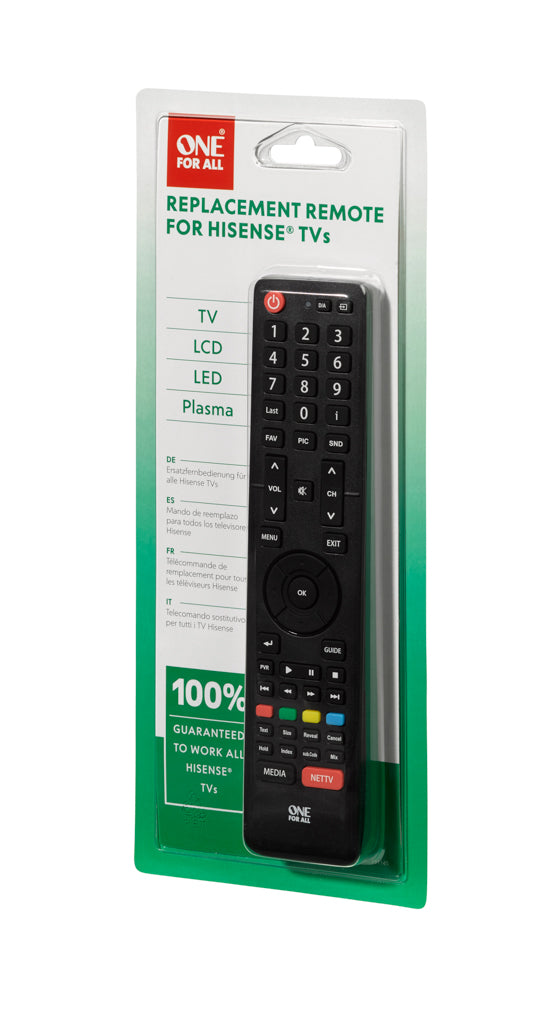 Universal remote control for Hisense