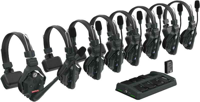 Hollyland Solidcom C1 Full Duplex Wireless Intercom System with 8 headsets