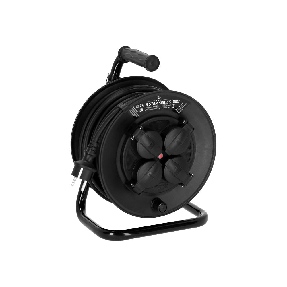 Adam Hall IP44 Kabeltromle 3x1,5m2 (25m)