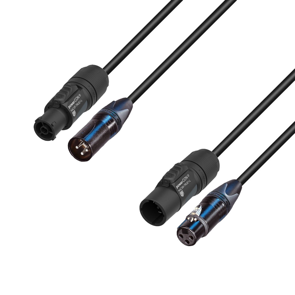 Adam Hall Cables 5 STAR H TCON A 1000 - Hybrid cable audio | Neutrik® XLR x TRUE1® | 10 m