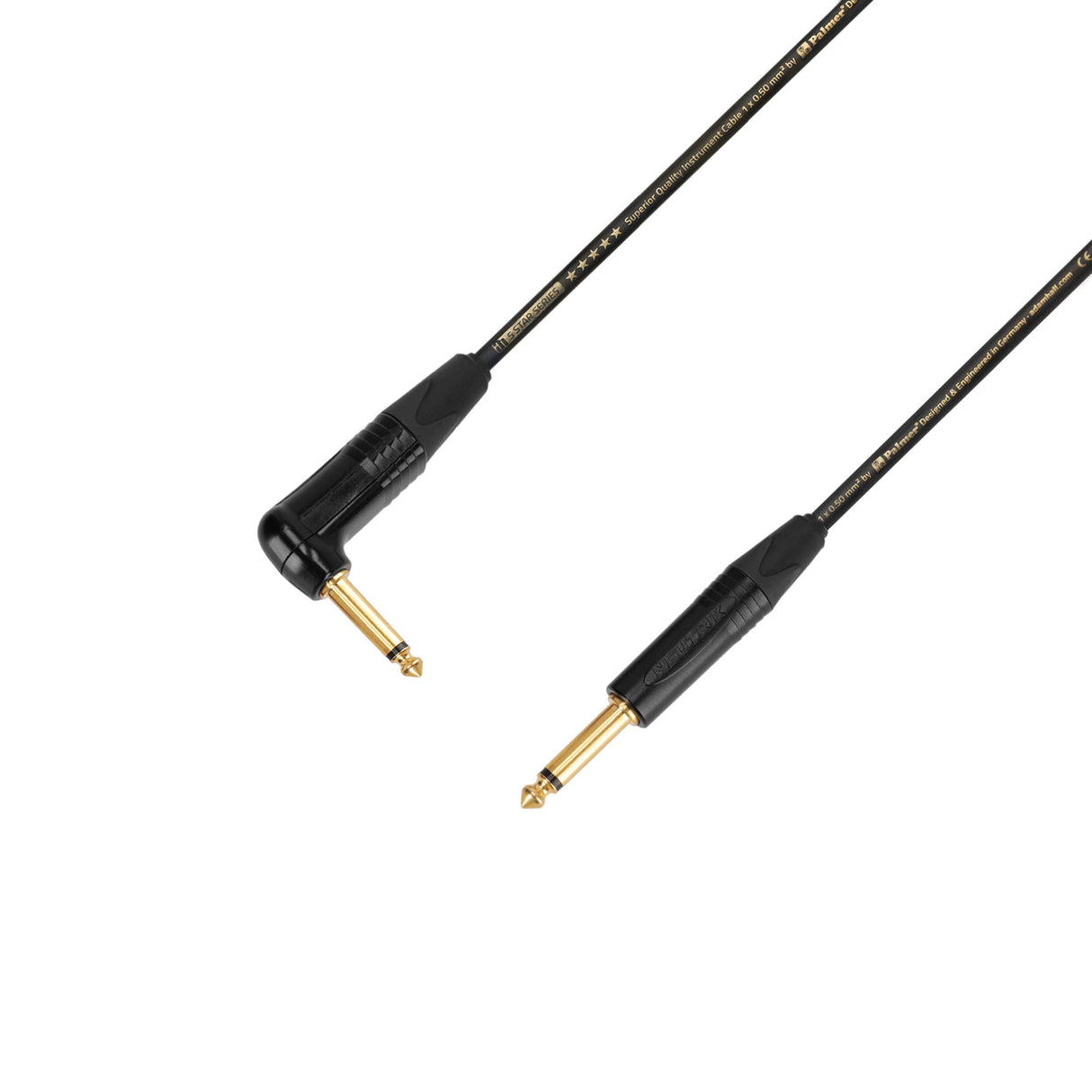 Adam Hall Cables 5 STAR IPR 0600 PALMER® CABLE – instrument cable | Palmer® & Neutrik® angled jack to TS jack | 6 m
