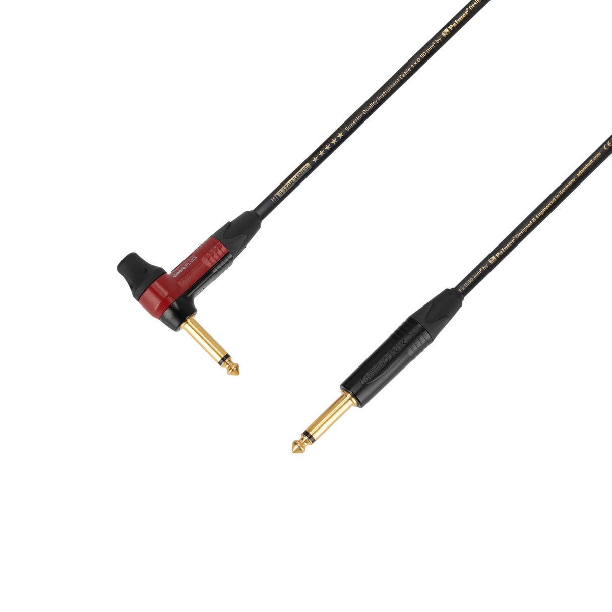 Adam Hall Cables 5 STAR IPR 0900 PALMER® CABLE TIMBRE - Instrument cable | Palmer® & Neutrik timbrePLUG® angled jack to jack TS | 9 m