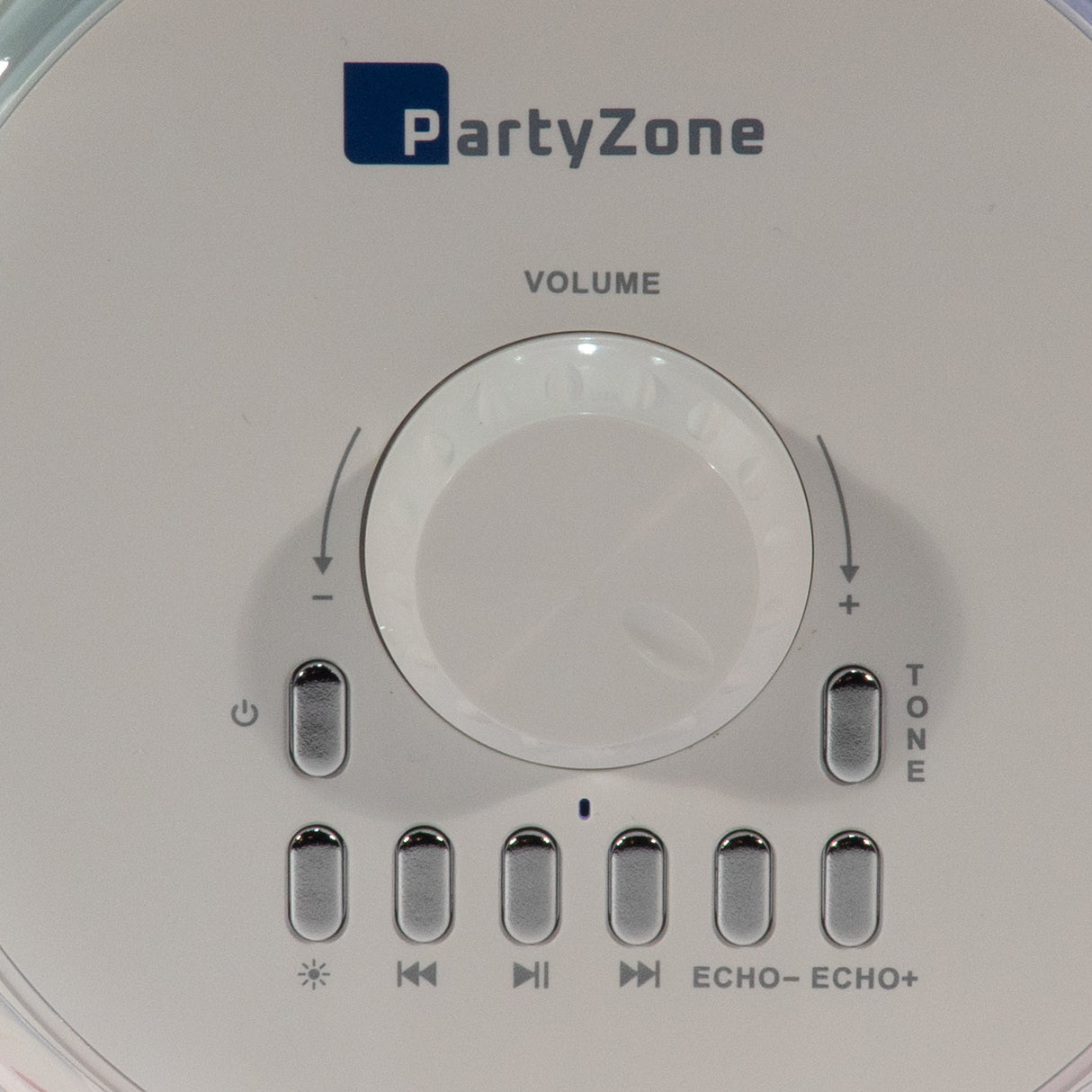 PartyZone Karaoke Set with 2 Microphones (White) & LED PAR-ASTRO 2-in-1 Disco Light