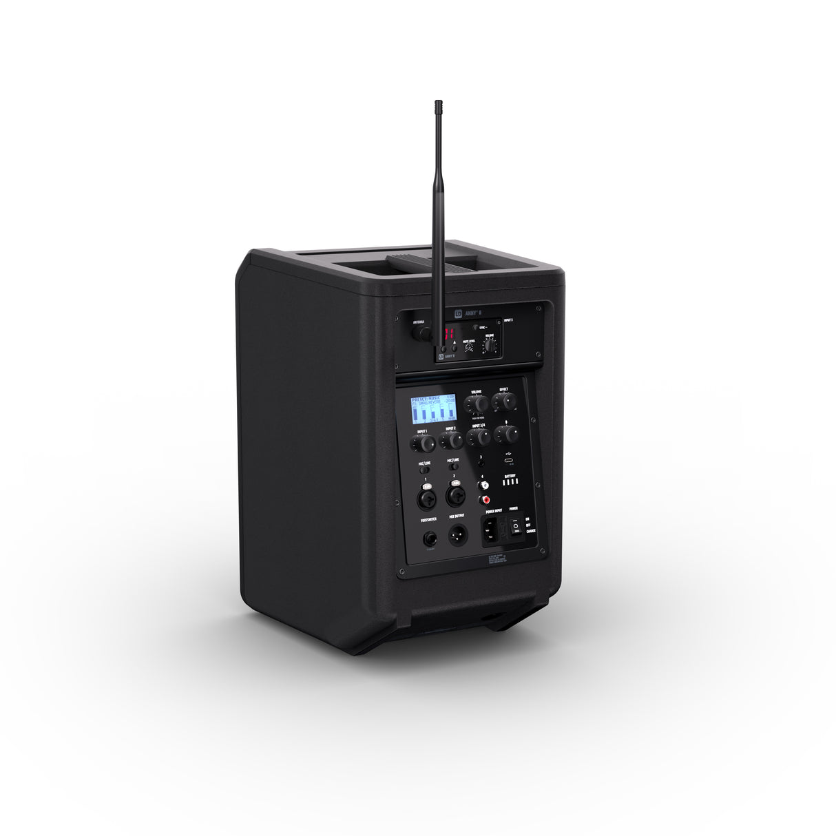 LD Systems ANNY® 8 BPH B5 - Portable battery-powered Bluetooth® PA speaker with mixer and 1x headset microphone (incl. bodypack), Stage Black