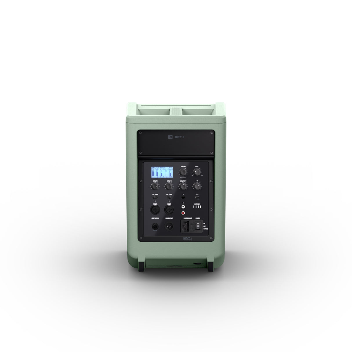 LD Systems ANNY® 8 GN - Portable battery-powered Bluetooth® PA speaker with mixer, Adventure Green