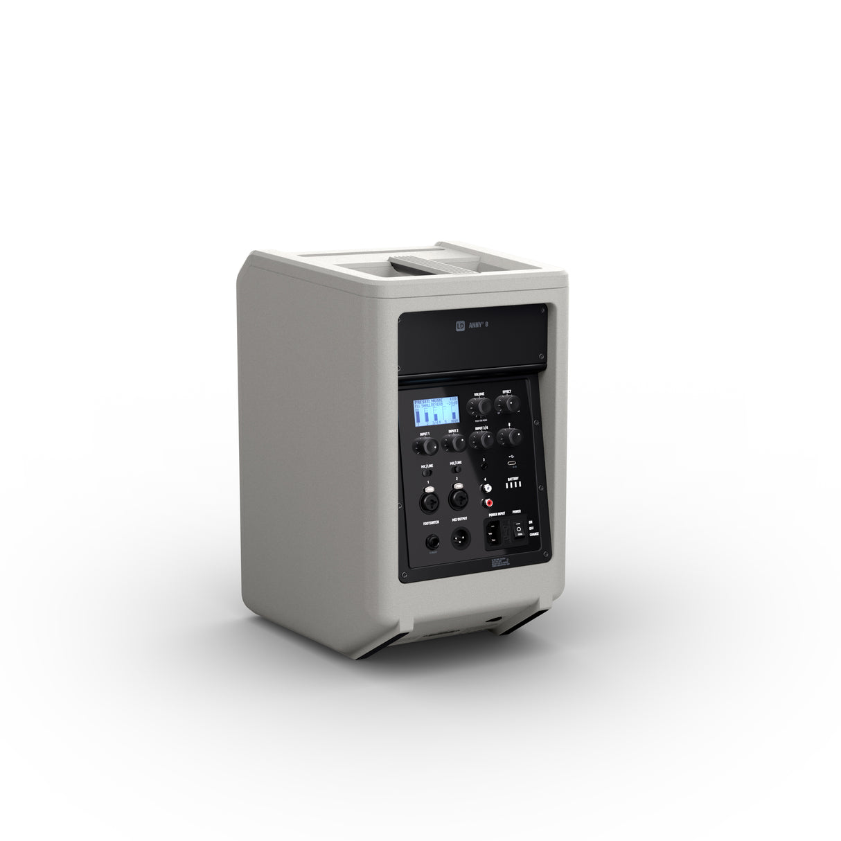 LD Systems ANNY® 8 G - Portable battery-powered Bluetooth® PA speaker with mixer, Urban Grey