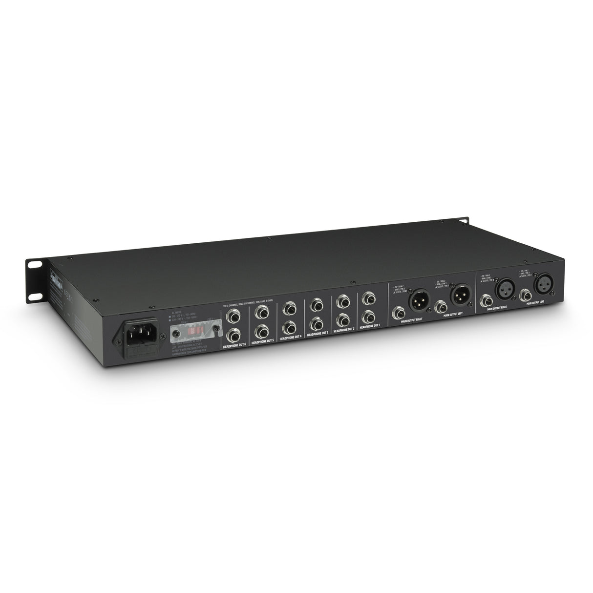 LD Systems HPA 6 - 19" 6-channel headphone amplifier