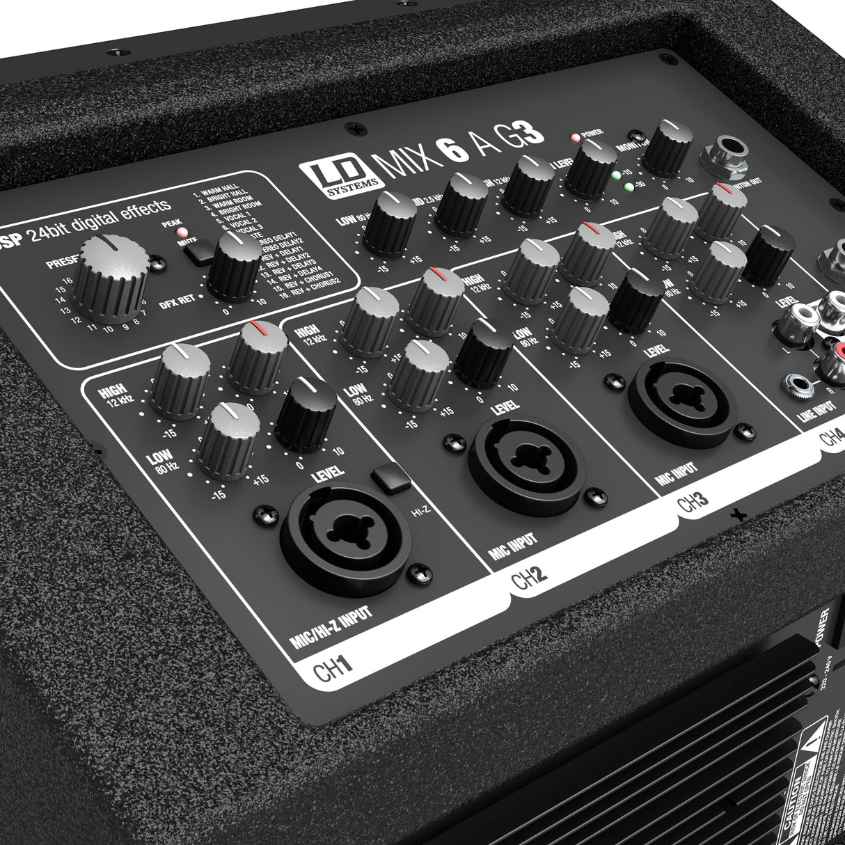 LD Systems MIX 6 A G3 - Active 2-way speaker with integrated 4-channel mixer