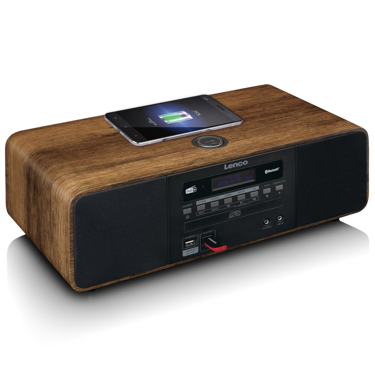 Lenco DAR-051WD DAB+ Radio (Brown)