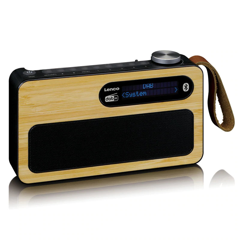 Lenco PDR-040 DAB Radio, Bamboo/Black