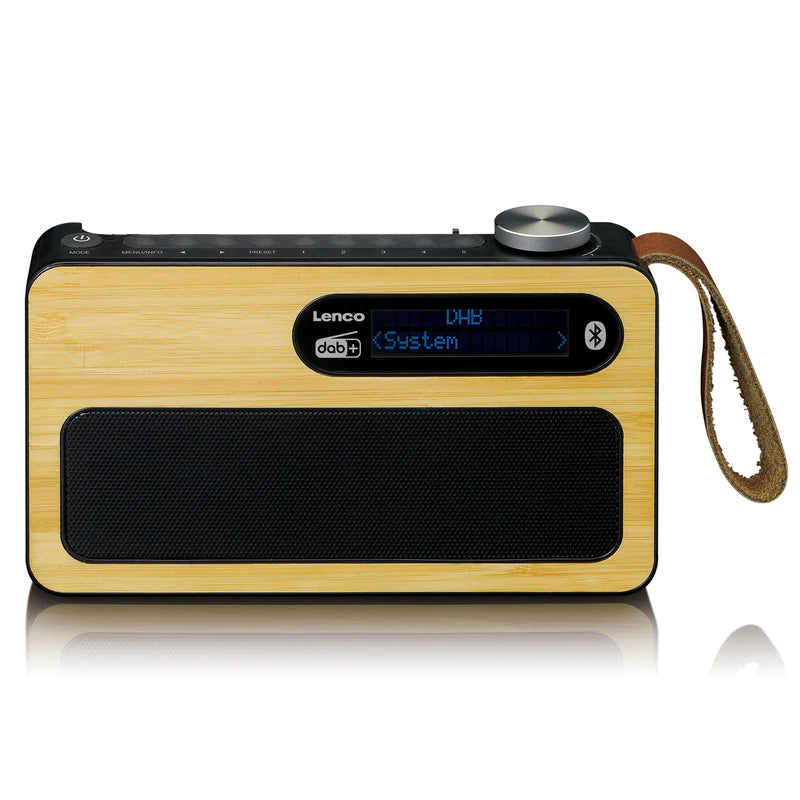 Lenco PDR-040 DAB Radio, Bamboo/Black