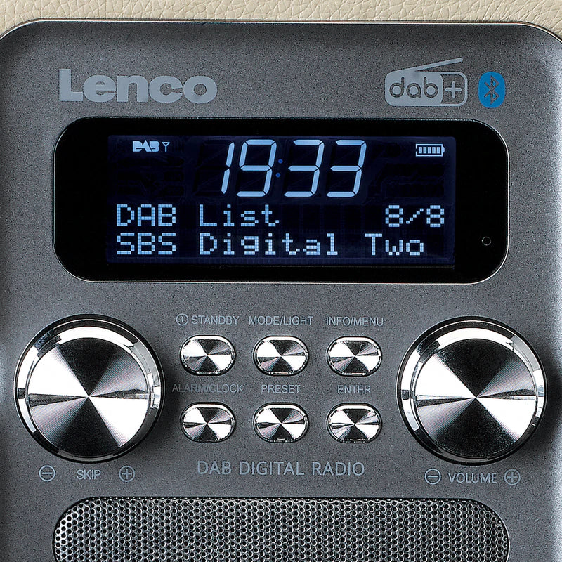 Lenco PDR-051 DAB Radio, Taupe/Silver