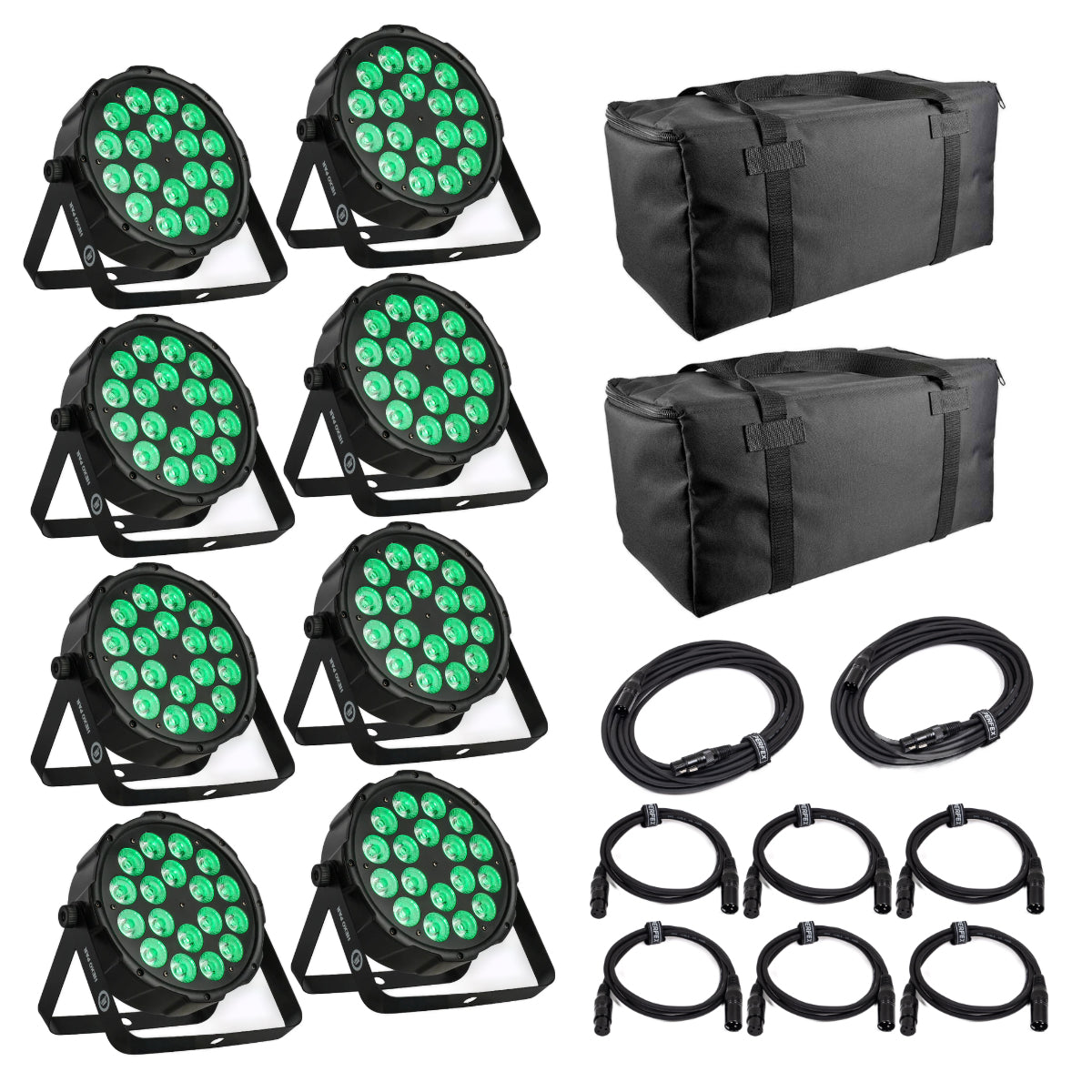 Light4Me Hexo PAR 18x12W RGBWA-UV LED PAR Spotlight