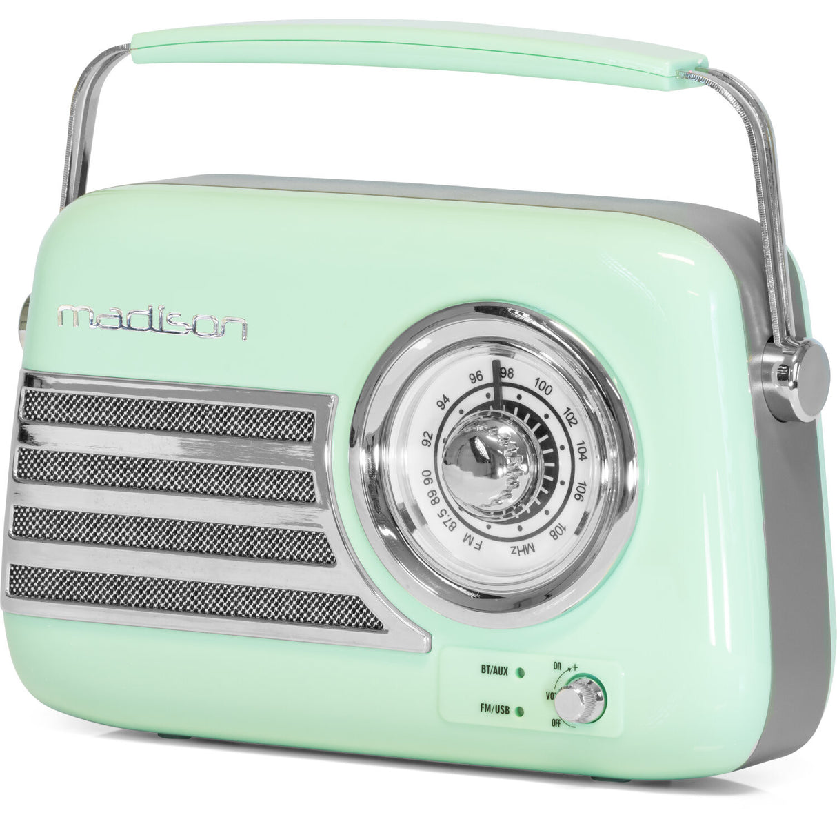 Madison Retro Radio with Bluetooth and FM (Mint)