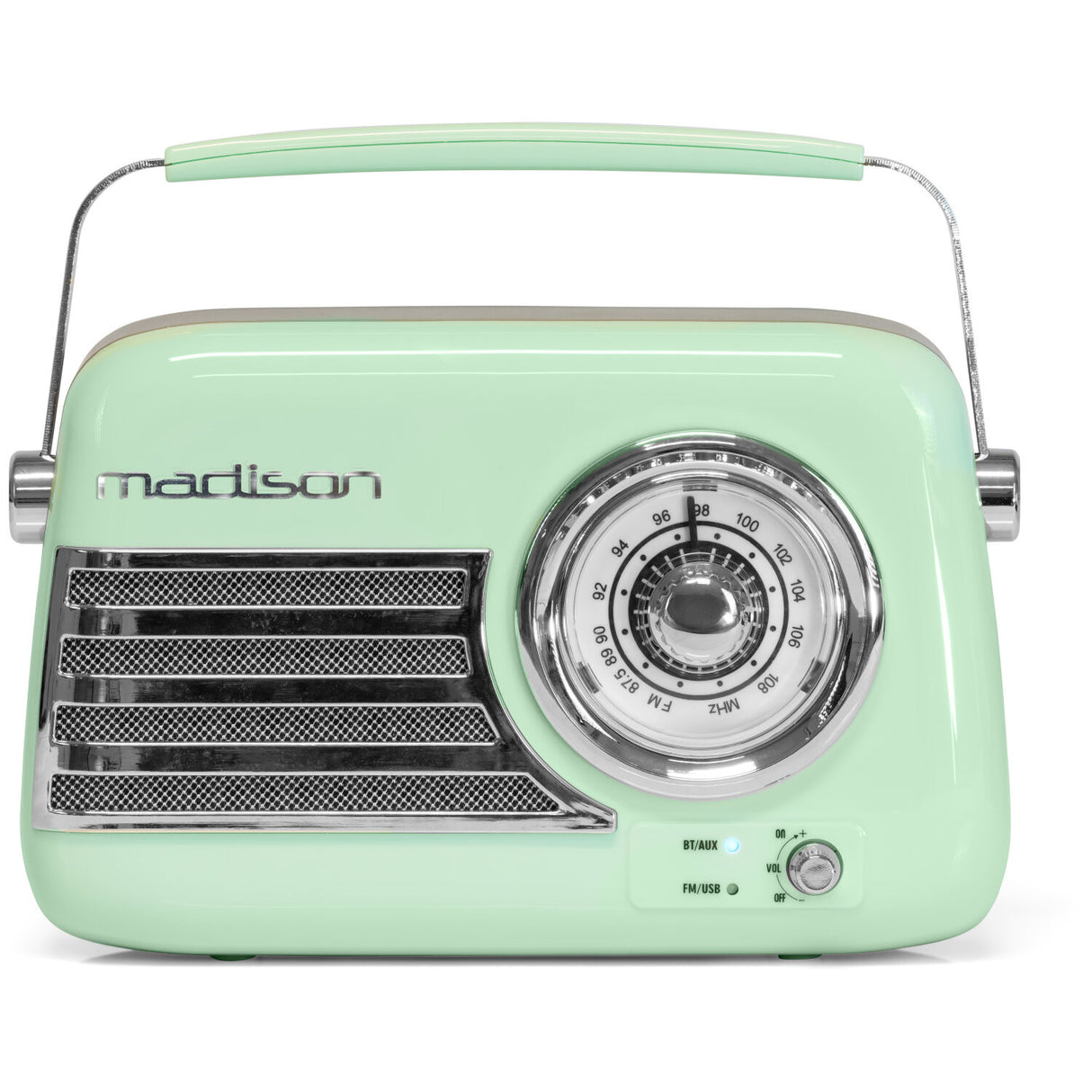 Madison Retro Radio with Bluetooth and FM (Mint)