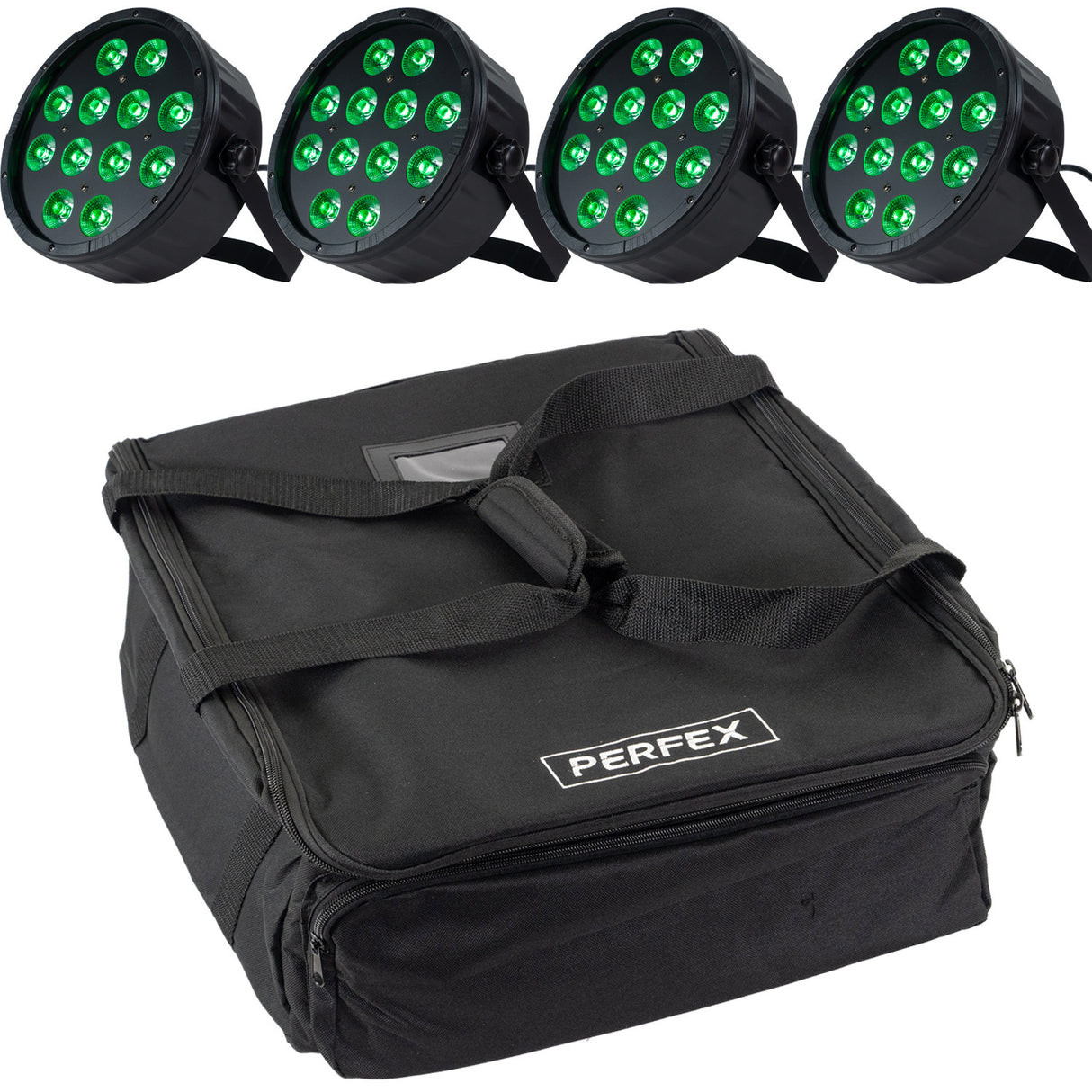 Marconi Polaris 12x12W RGBW Par Light 4 pcs. Bundle with bag