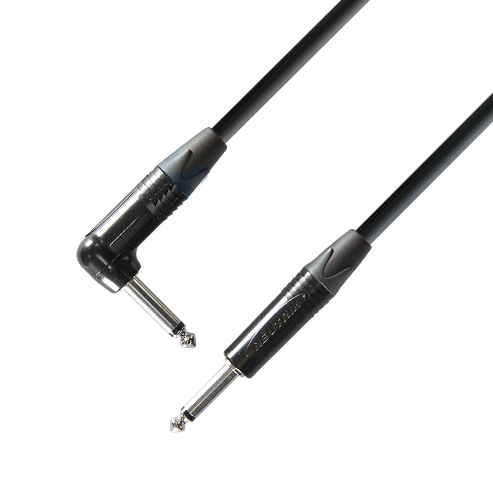 Neutrik Instrument Cable 6.3 mm Jack mono to 6.3 mm Angle Jack mono