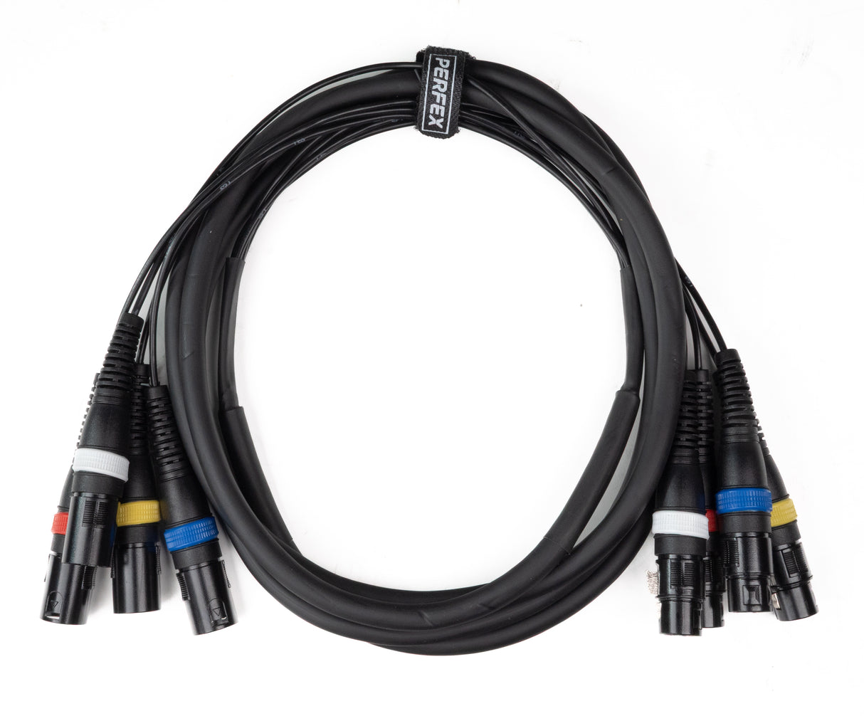 Pair-4 multicore XLR male to XLR female (3m)