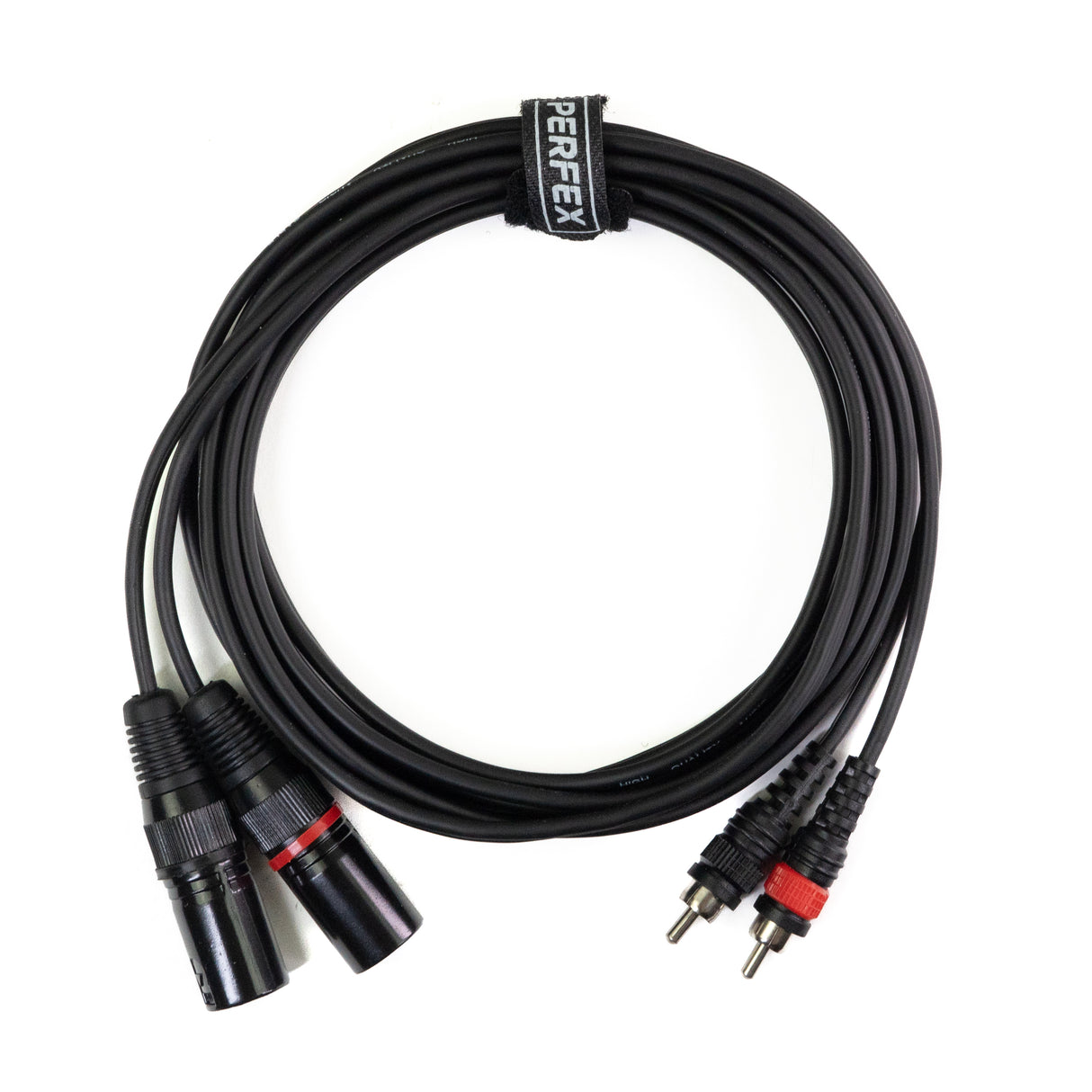 Perfex XLR male to phono RCA cable (6m)