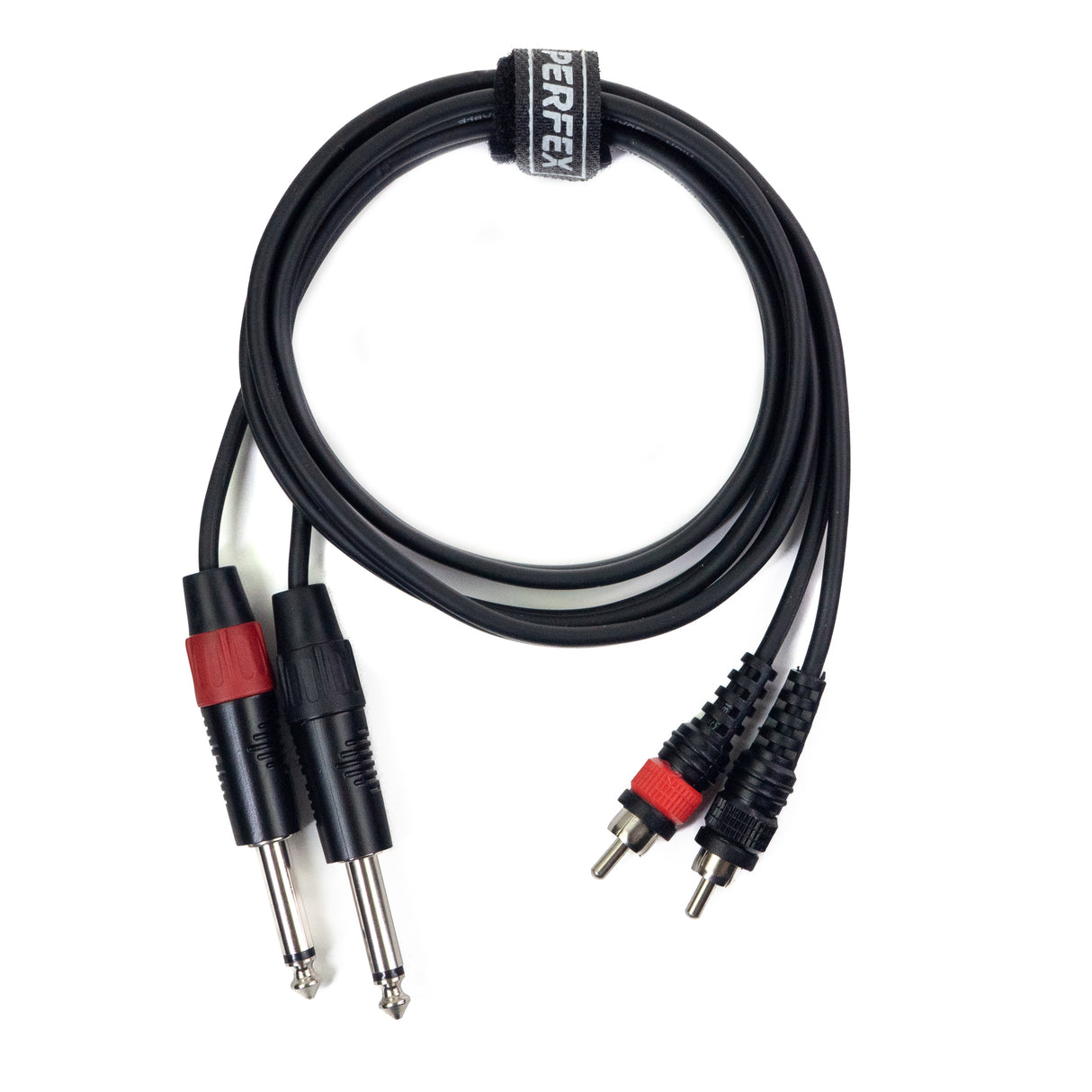 Perfex 2x jack to 2x phono RCA cable (1.3m)
