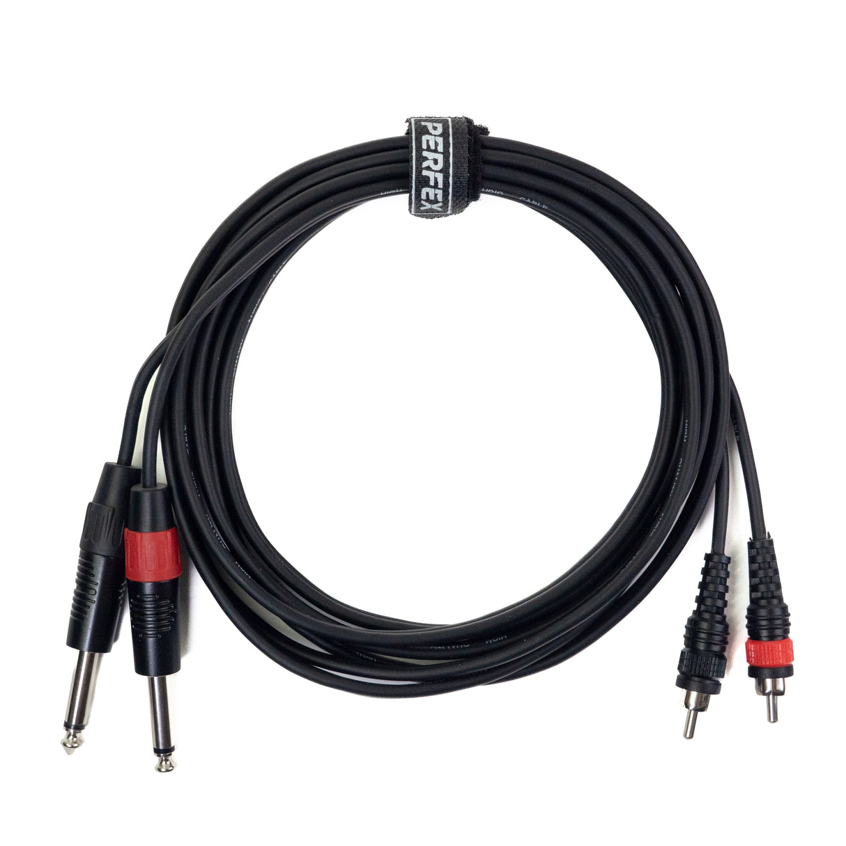 Perfex 2x jack to 2x phono RCA cable (3m)